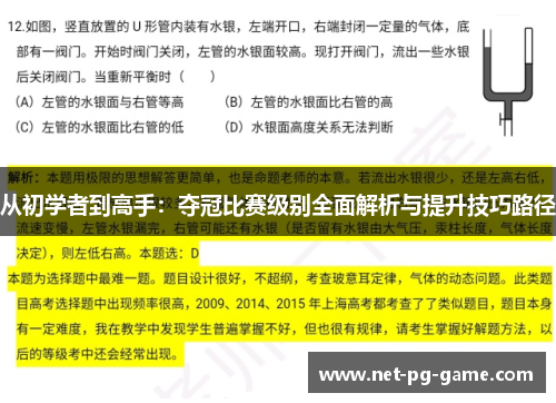 从初学者到高手：夺冠比赛级别全面解析与提升技巧路径