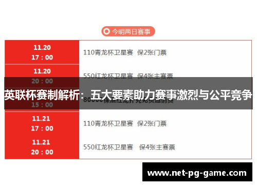 英联杯赛制解析:五大要素助力赛事激烈与公平竞争 英联杯赛制解析:五大要素助力赛事激烈与公平竞争